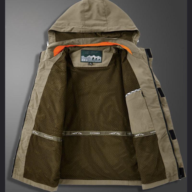 Мужская куртка весна-осень больших размеров, водонепроницаемая, повседневная, свободная, куртка для активного отдыха, универсальная спортивная куртка для мужчин