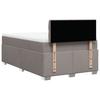 Vidaxl Континентальная кровать с матрасом, цвет тауп, ткань, 120x200 см