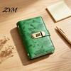 Savings Challenge Booklet Cash Budget Binder with Password Lock, 200 Transparent Money Personal Finance Ledger Saving Pockets, PU Leather Planner for