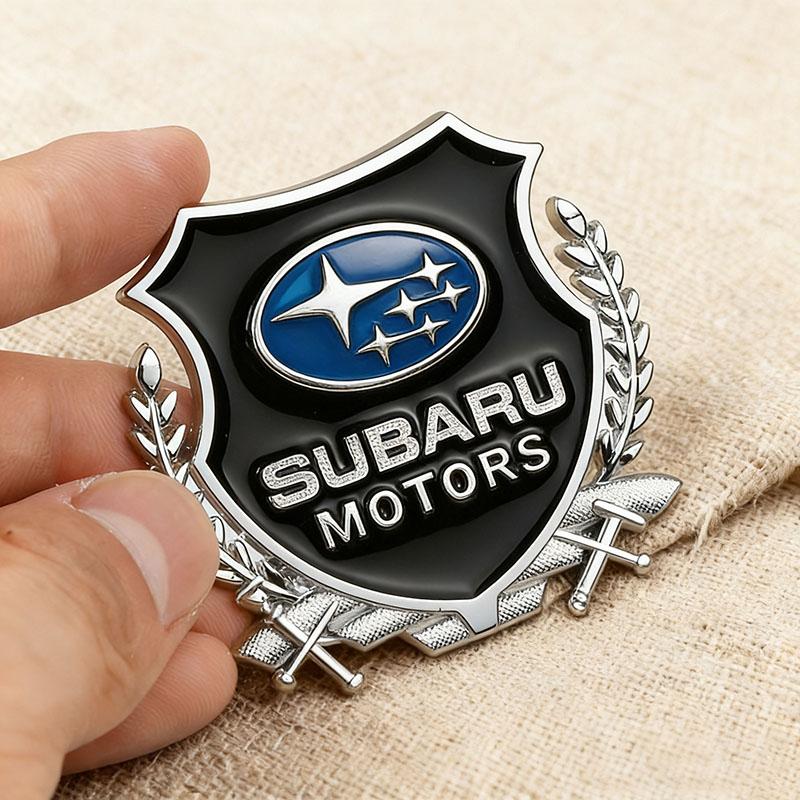 Shield Shape Car Emblem Badge Metal 3D Auto Body Sticker Decal For Subaru Impreza Legacy WRX STI BRZ Forester Outback Crosstrek