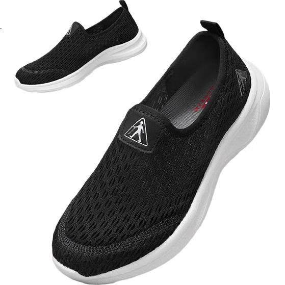 Zulijian Elderly Women's Shoes, Summer Slip-On Mom Shoes, Soft-Soled Breathable Casual Shoes for Women, Style 8642K, Cherry Blossom Pink, Size 38