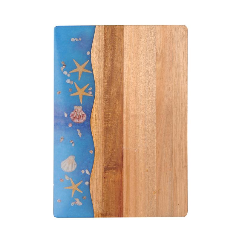 Двусторонняя разделочная доска из смолы для кемпинга, разделочная доска из цельного дерева, кухонные принадлежности, антипылевое покрытие, кухонные инструменты