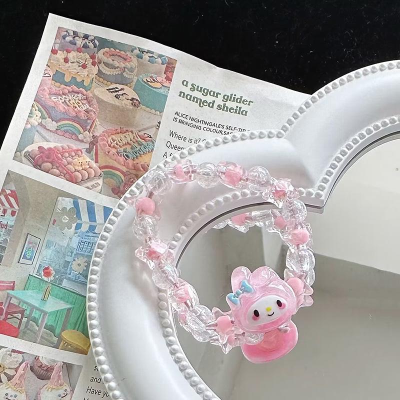 Мультяшный милый браслет из бисера Kawaii Cinnamoroll Имитация браслета Kuromi Высококачественный будуарный медовый подарок