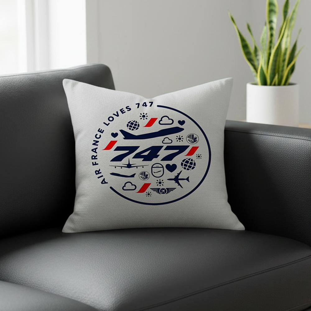 Brand Air France Cushion Cover Natural Linen Pillowcase Set AllinOne Decor for Sofa Bedroom Chair
