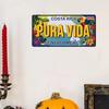 Delightful Vintage Costa Rica Pura Vida Car License Plate Metal Sign Wall Poster Great for Garage Man Cave Cafe Bar Home Decor
