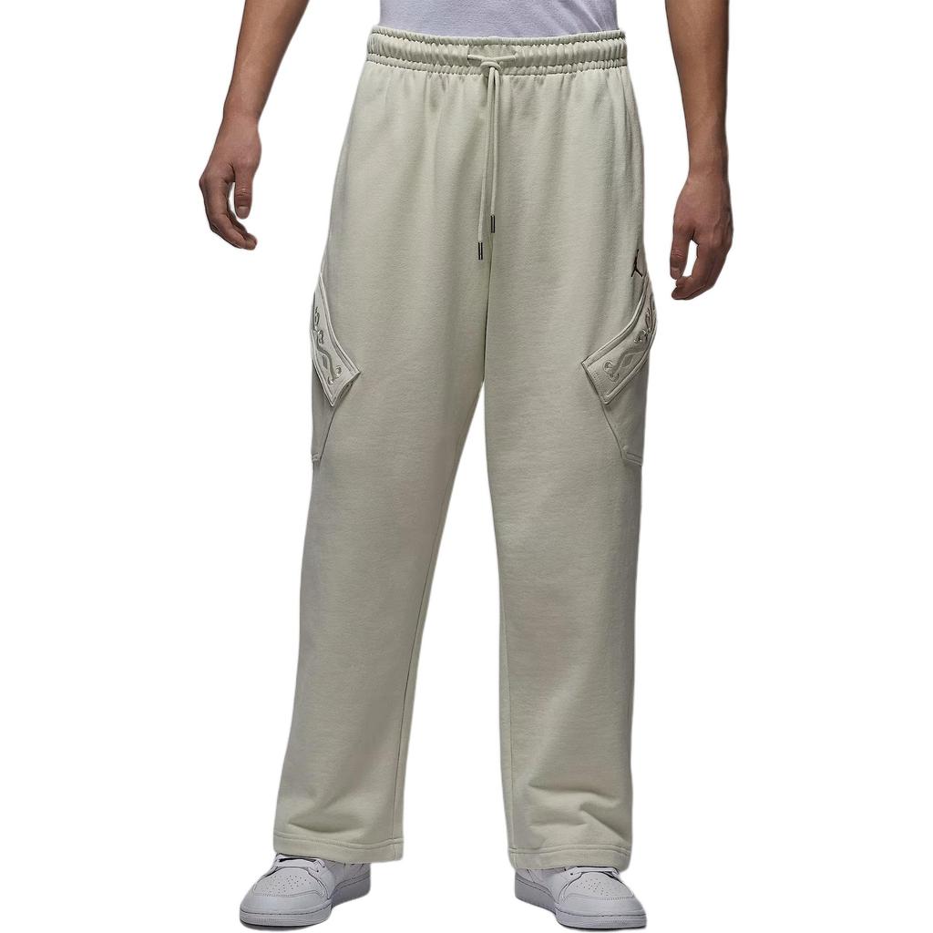 Jordan Флис Flight Год Лошади Лимитированная Серия CNY Новый Год Вязаные На шнурке Тонкие Флисовые Спортивные штаны Мужские брюки IQ3952-090