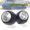 5/6 Speed Car Auto Manual Gear Shift Knob PU Leather Lever Shifter Handball Round 55347088 For Alfa Romeo GT 147 166 3.2 V6