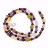 Natural Crystal Amethyst Garnet Mix Shape Smooth Beads Necklace 4-12 Mm 17.5" UB-8515