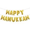 Happy Hanukkah Banner Hanukkah Party Decorations Chanukah Festival Garland Party Supplies for Fireplace Mantle, Happy Chanukah 16 inch Multicolor