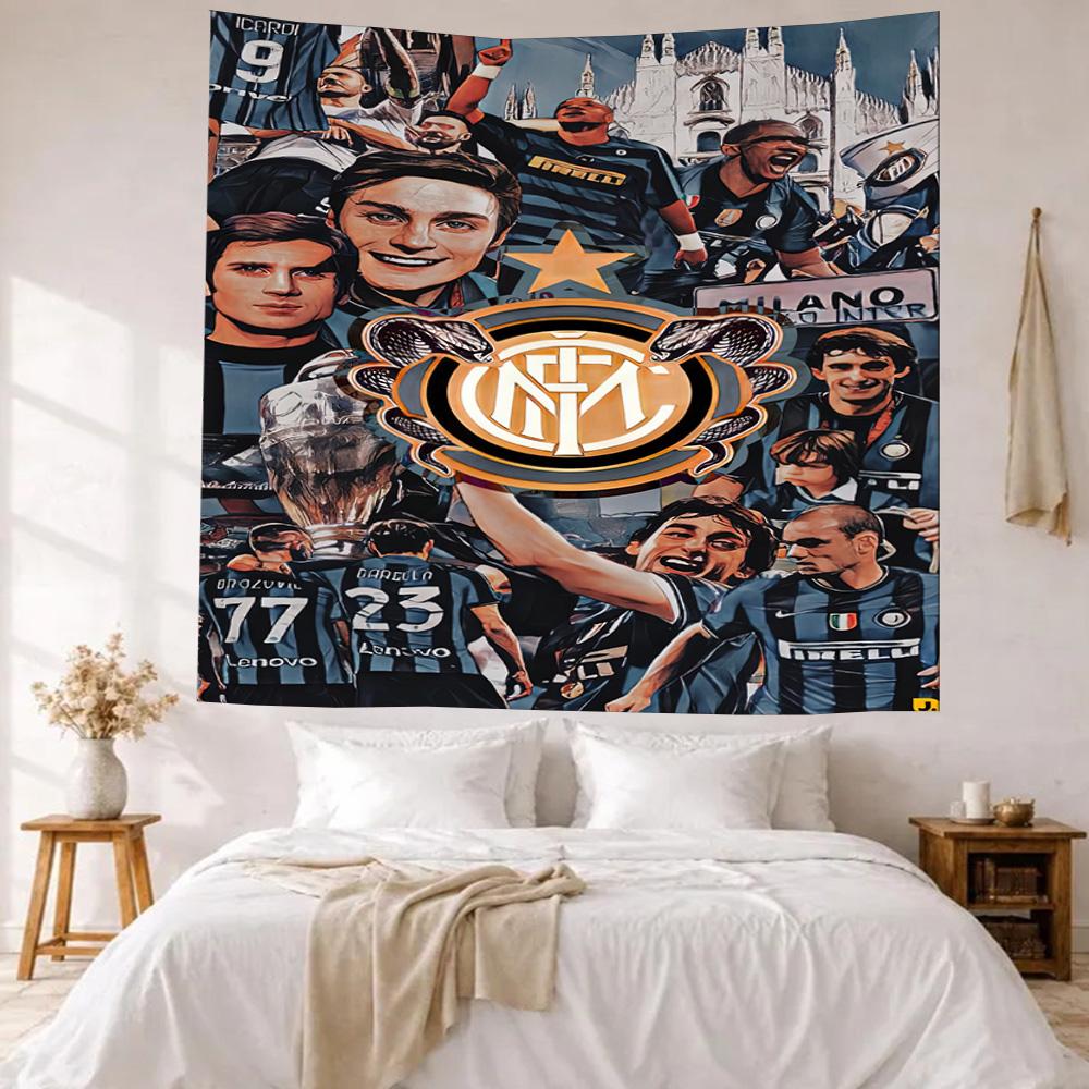Inter Milan Wall Decor Tapestry Art For Pet Memorial Birthdaywedding Party Backdrop Family Gift