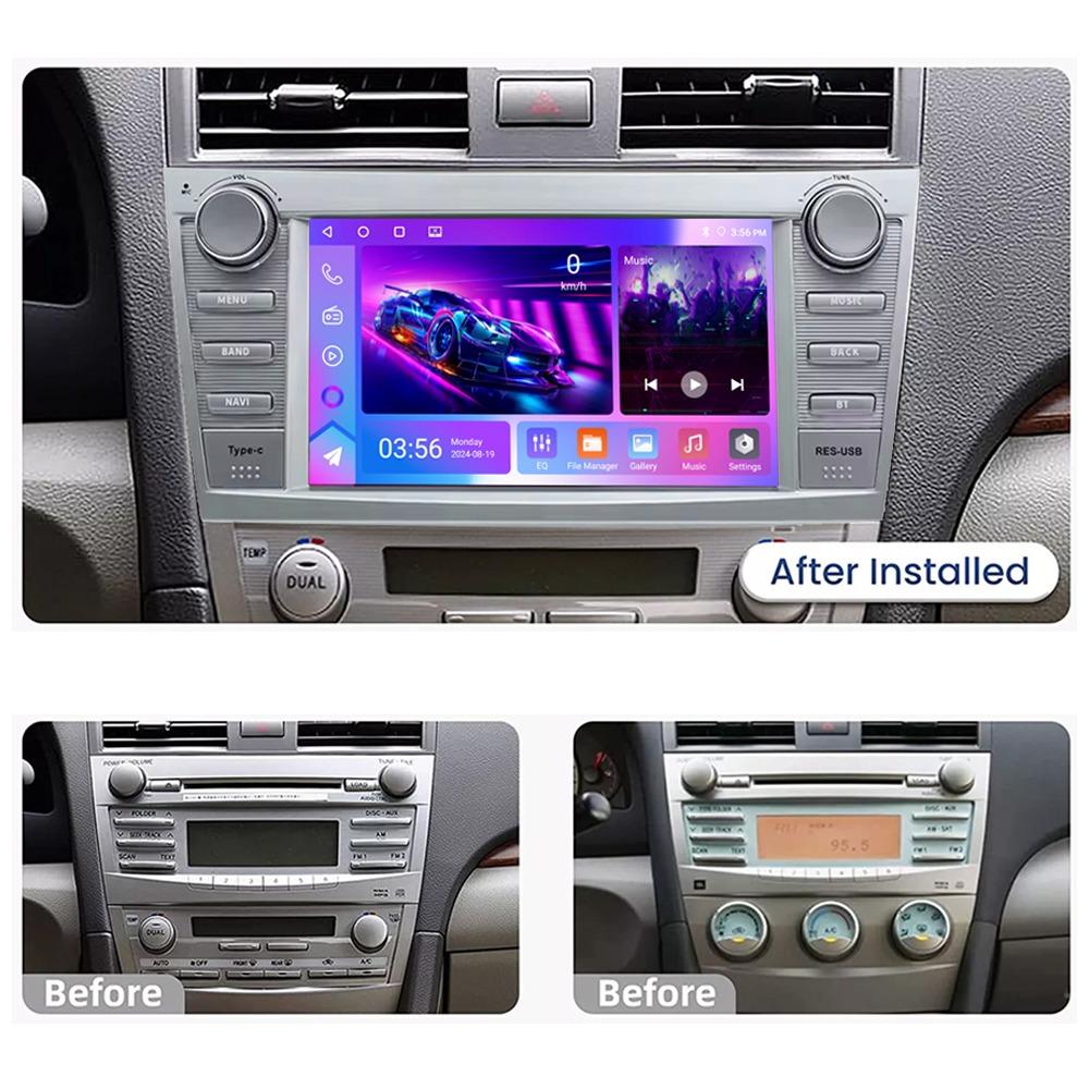Автомобильное радио 2Din Android 8INCH для Toyota Camry XV40 2006-2011 Carplay мультимедийный плеер стерео автоаудио головное устройство навигация GPS 2+64 ГБ