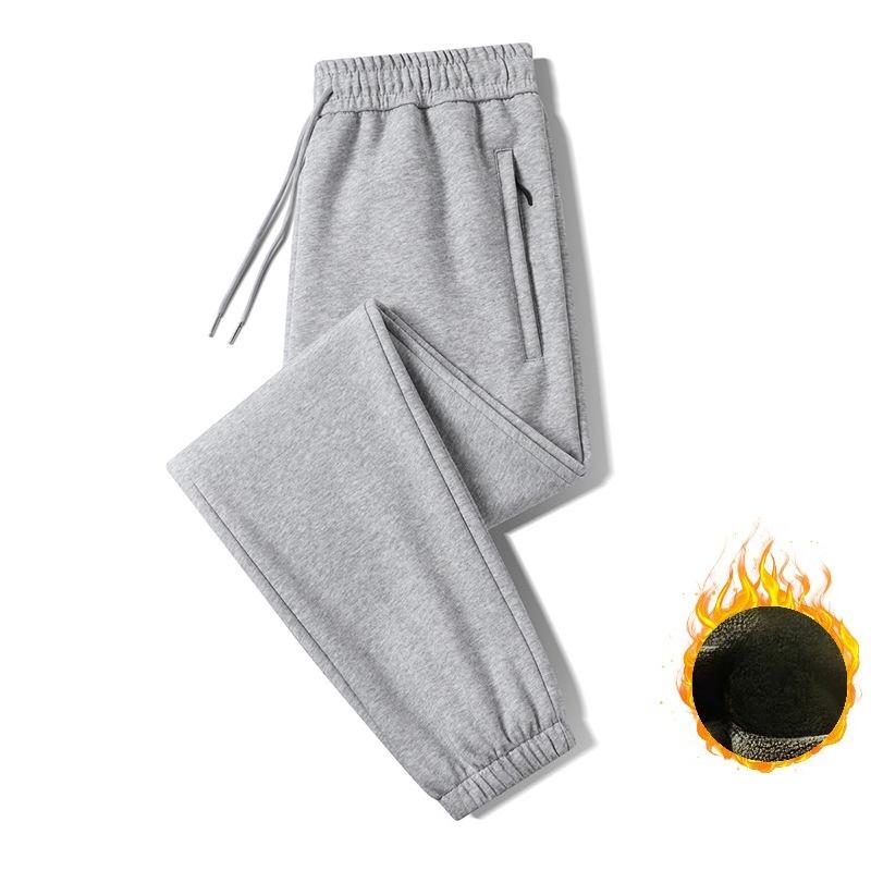 Мужские спортивные штаны больших размеров Весенне-осенние брюки Универсальные повседневные брюки для мужчин Теплые мужские длинные брюки