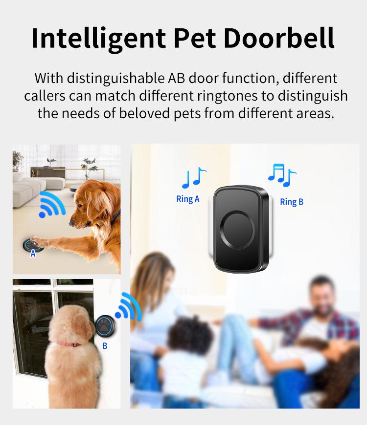 Wireless Pet Doorbell for Training Cats and Dogs