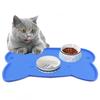 Silicone Pet Bowl Mat Anti Overflow Dog Drinking Pad Puppy Feeder Tray Cat Placemat  for Dog Cat