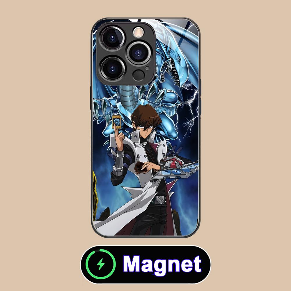 Yugioh Seto Kaiba Phone Case for iPhone 17 16 15 14 13 12 11 Air Pro Max Plus Mini Glass MagSafe Cover