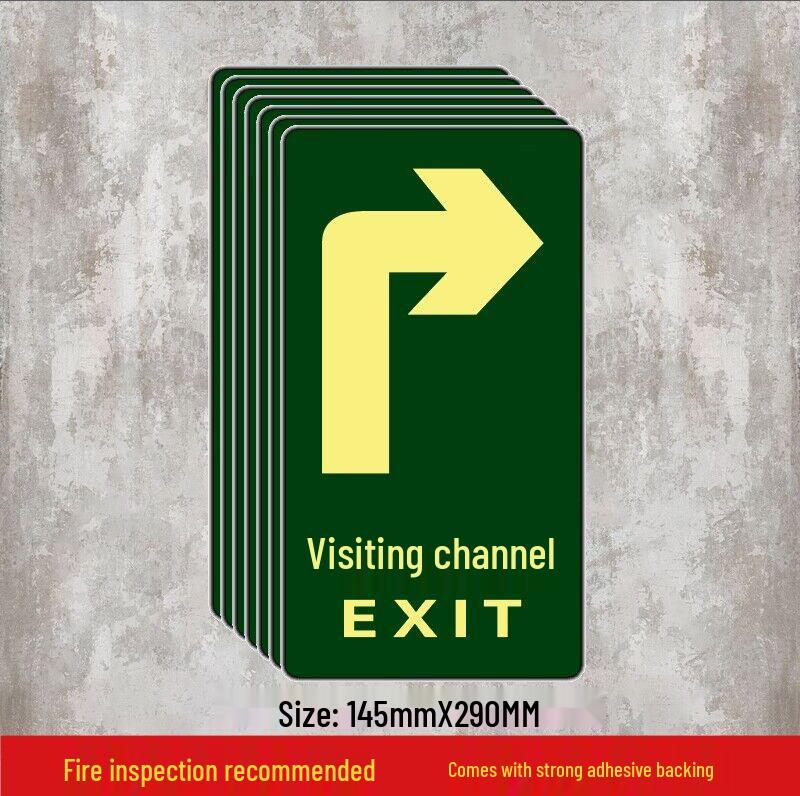 Luminous Self-Adhesive Floor Sticker for Fire Exit and Evacuation Pathway