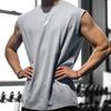 Men's Summer Round Neck Sleeveless T-shirt Pattern Slim Fit Loose T-shirt Simple Casual Fashion Breathable T-shirt Gym Sports Sleeveless T-shirt