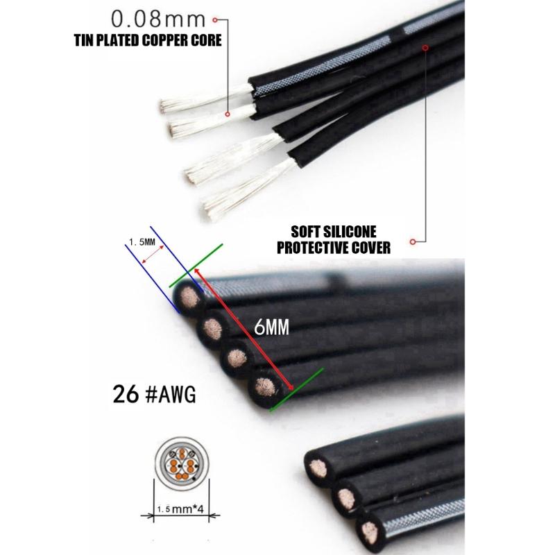 Зарядный кабель 26AWG Type C (розетка) - Mini USB (вилка) с передачей данных 480 Мбит/с для узких мест и различных устройств