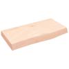 Solid Wood Washbasin Top 60 x 30 x (2 6) cm Untreated