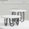 Wrought Iron Marble Cake Stand Tall Feet Cake Pan Banquet Dessert Table Display Stand Home Fruit Snack Plate Bread Dessert Plate