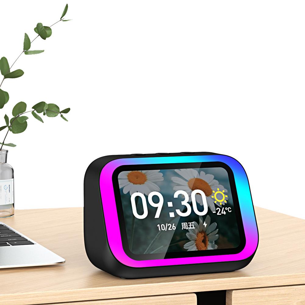 Умная колонка Будильник Портативная BT-колонка с RGB-подсветкой Домашняя колонка для Спальни Гостиной