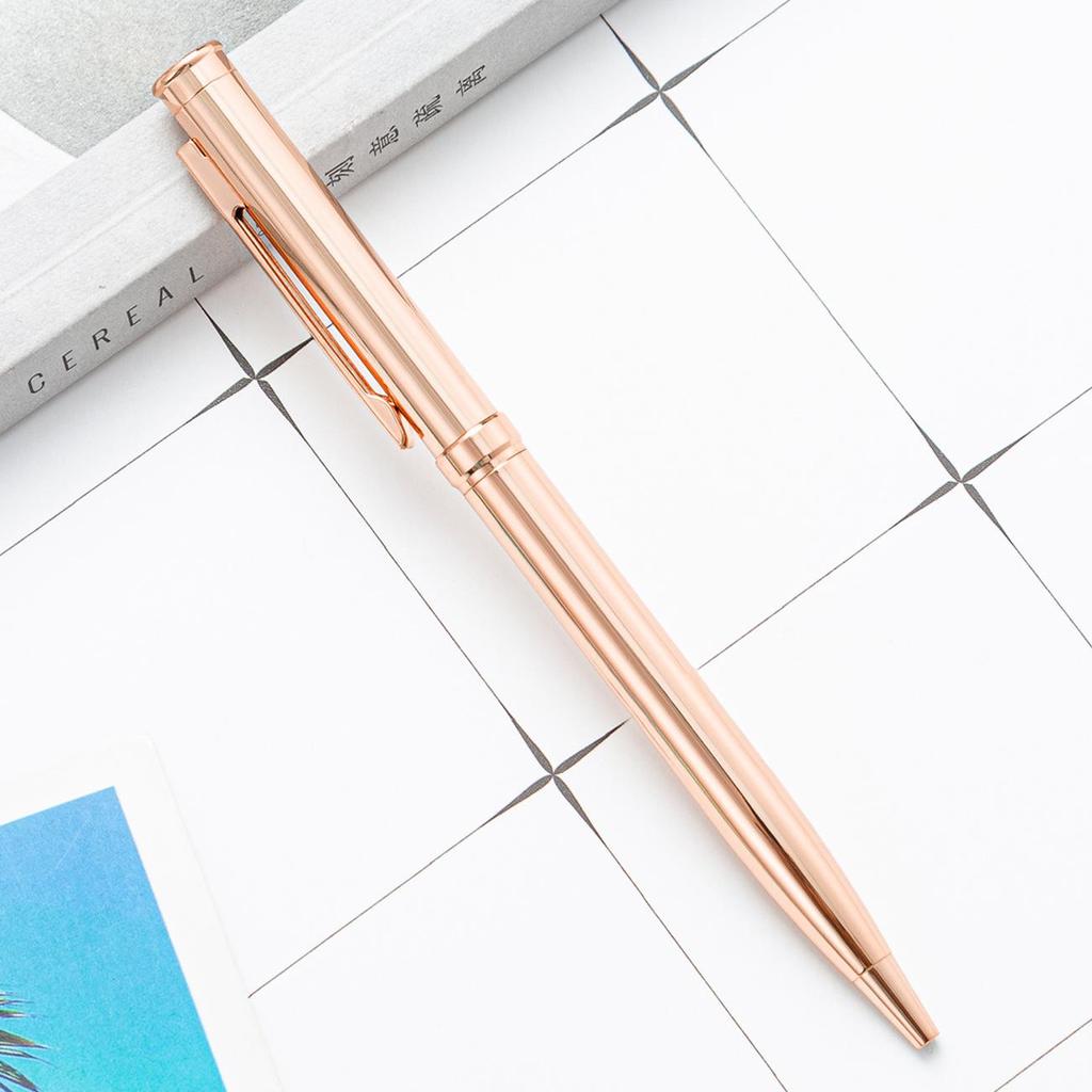 Electroplated Metal Ballpoint Pen Gift 1.0mm Black Ink – Premium Office & School Writing Instrument