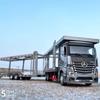 1/24 Mercedes Benz Double Decker Flatbed Transport Vehicle Alloy Diecast Metal Car Model Sound and Light Science Education Series