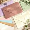 Western Style Envelopes for Correspondence 10PCS Petal Art Envelopes, Real Floral Texture Design, Thick Paper Macaron Colored Greeting Cards