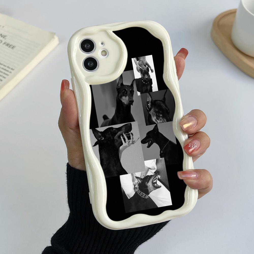 LZ14 Dog Doberman Animal Art Прозрачные мягкие волнистые чехлы для телефонов для Xiaomi 11 Lite Redmi Note13 12 8 Pro 9 12C A3 Infinix Smart 8 Tecno Защитная задняя крышка