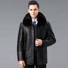 Genuine Leather Jacket Men's Sheepskin Jacket Fur Integrated Middle-aged Dad Winter Down Jacket Jacket