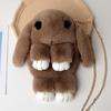 Messenger Bag Cartoon Bunny Shapr Furry Fluffy Soft Touch Plush Chain Shoulder