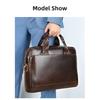 Men Genuine Leather Handbags Casual Leather Laptop Bags Male Business Travel Messenger Bags Men's Crossbody Shoulder Bag