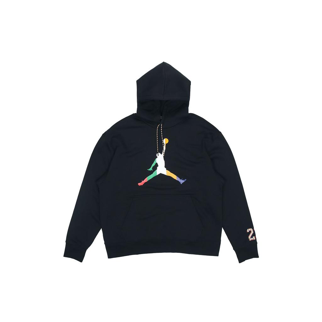 Jordan Красочная мужская толстовка с капюшоном с большим логотипом, черная DN1471-010