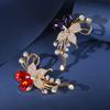 Fashion Zircon Rose Brooch Simple Light Luxury Pin Coat With Accessories Flower Brooch Anti-Light Fixed Buckle