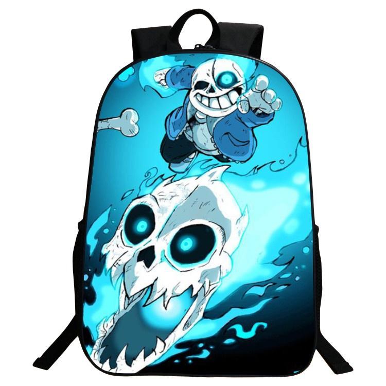 Детский рюкзак Undertale Sans 16 дюймов из прочного полиэстера с регулируемыми мягкими плечевыми ремнями