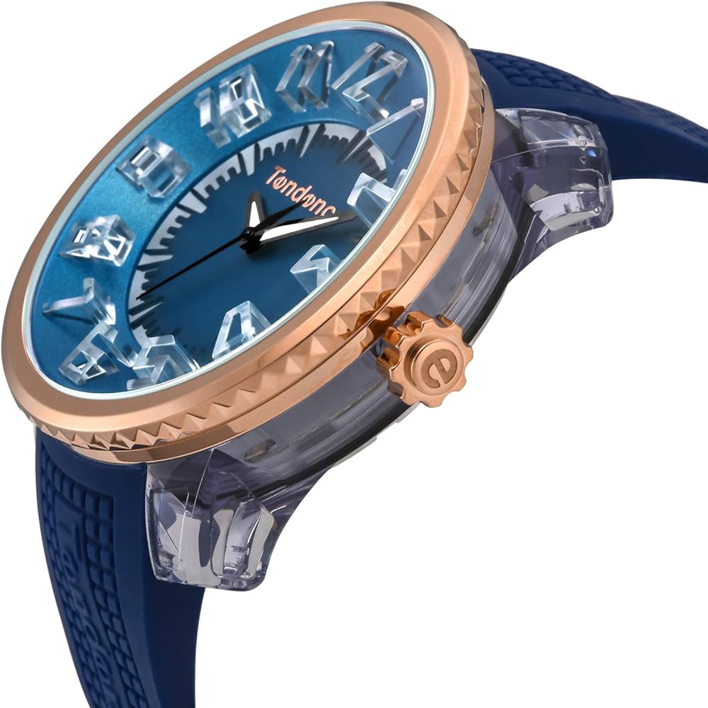 Мужские часы Tendence FLASH 51 мм TY532004, Синий циферблат, Нержавеющая сталь, Минеральное стекло, Кварцевый механизм [Параллельный импорт]