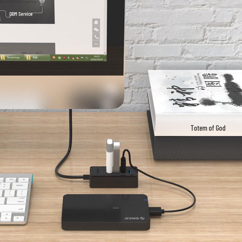 USB 3.0 хаб ORICO W5P-U3 - 4 порта и питание для расширения ноутбука
