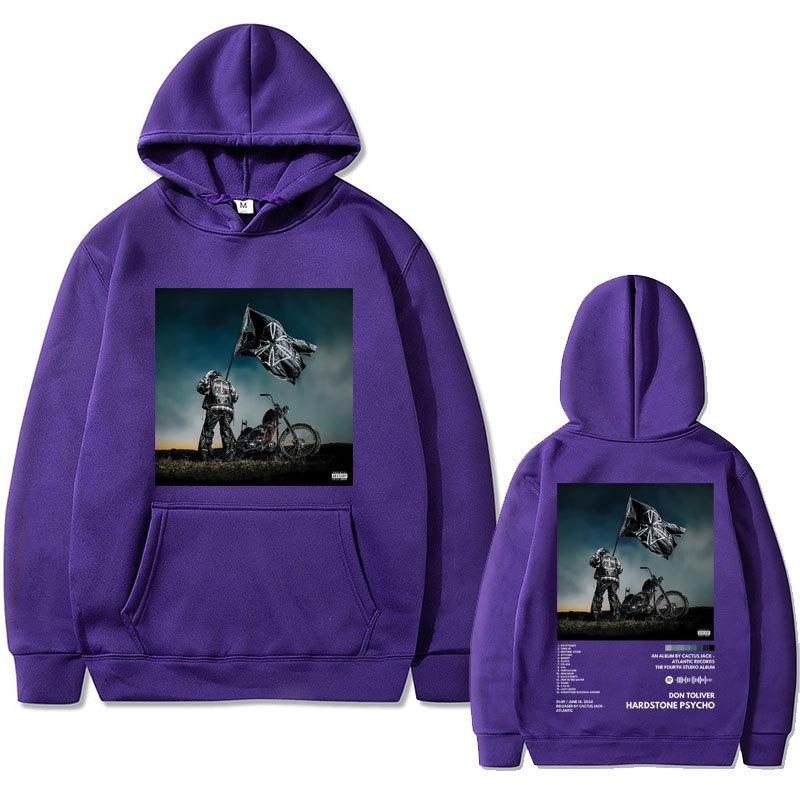 Rapper Don Toliver Hardstone Psycho Album Double Sided Graph Men Hoodies Fashion Letter Printed Sweatshirts Hooded Pullover