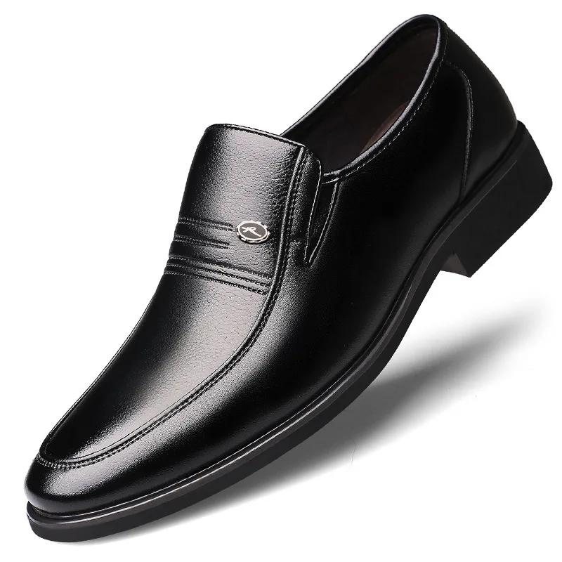 Мужские туфли Slip-On Formal, износостойкие нескользящие туфли Smart Casual для бизнеса