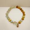 Women's Natural Golden Tiger Eye & Rutilated Quartz Crystal Bracelet - Elegant Wealth Stone Gift