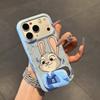Применимый чехол для пары мобильных телефонов Apple 17PRO Judy Nick iPhone16 мультяшный кожаный узор чехол с зеркальным держателем