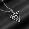 Новый Черный Эмалированный Нержавеющий Стальной Кулон-Орнамент с Мистическим Мужским и Женским Треугольником, Гей-Символом