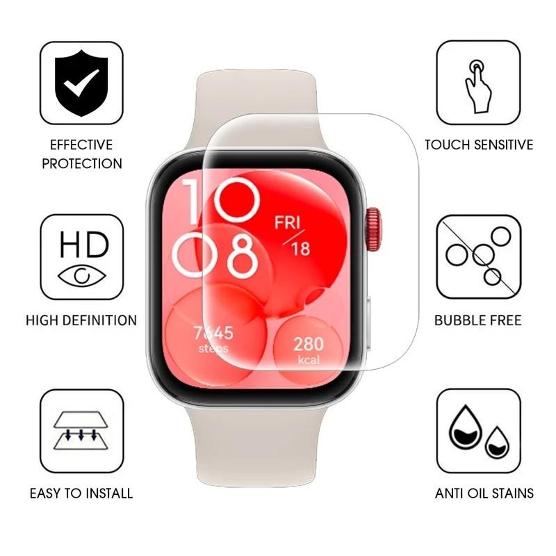 1-3Pcs Soft TPU Hydrogel Film For Huawei Watch Fit 3 Screen Protector For Huawei Watch Fit3 Full Coverage Protective Films Cover