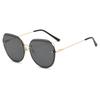 Oval metal rimless sunglasses wear cat ear sunglasses sunshade glasses