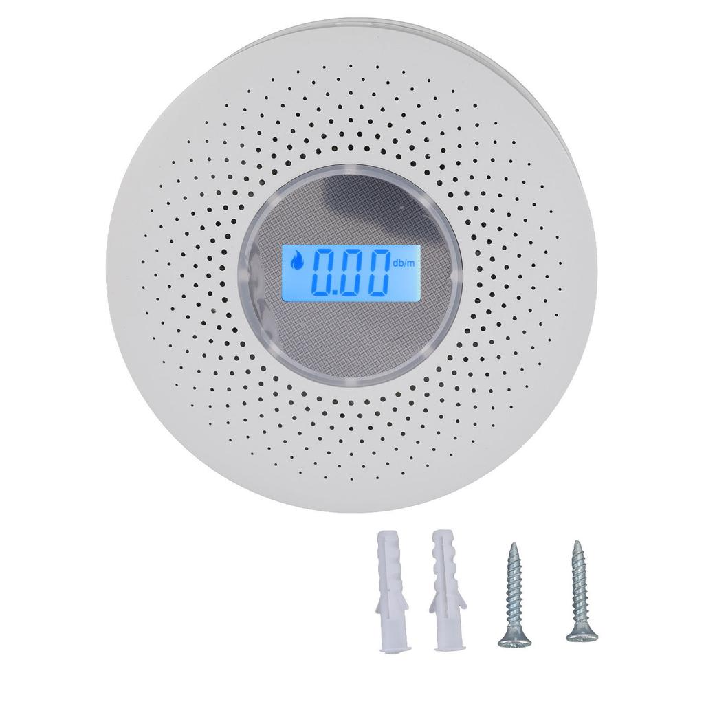 Smoke Carbon Monoxide Detector LCD Display High Sensitivity Smoke Carbon Monoxide Composite Alarm