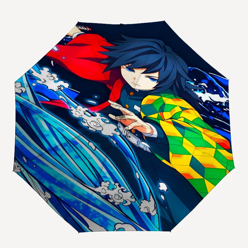 1pc Tomioka Giyuu1 Umbrella, Sun Protection, And UV Shielding. It Has Eight Sturdy Ribs for Outdoor Use And Perfect As a Holiday Gift