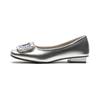 Rhinestone Shallow Mouth French Square Head Silver with Skirt Single Shoes Female Spring and Fall