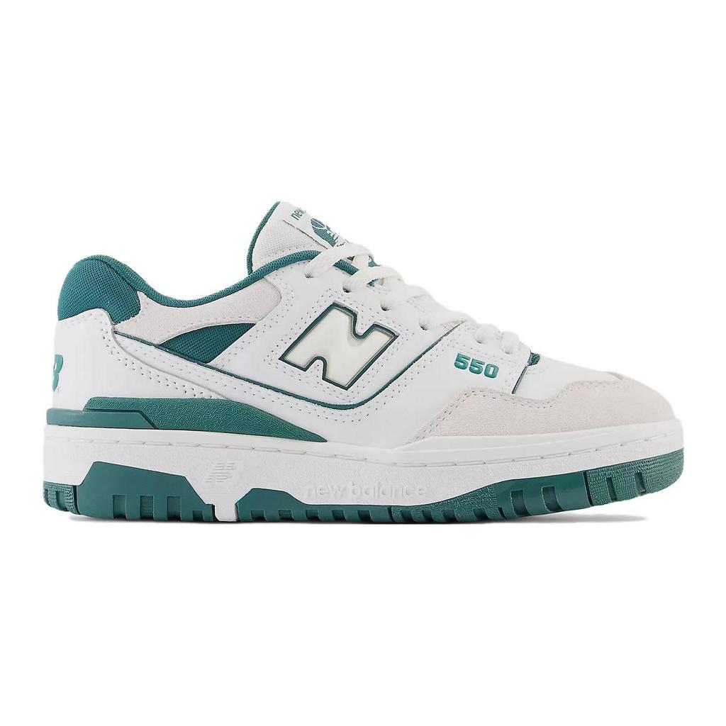 New Balance 550 Big Kid Белые винтажные темно-бирюзовые детские кроссовки GSB550TA