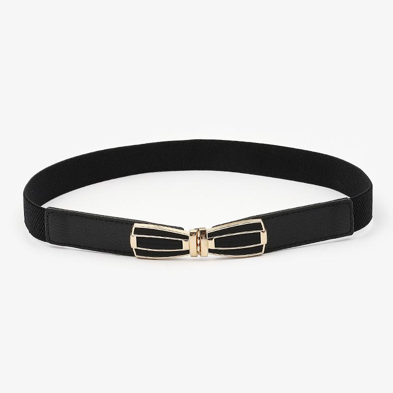 Двор Литературный и Художественный Ретро Гравированная Пряжка Пряжка Женский Эластичный Эластичный Плетеный Широкий Пояс Пояс Женский