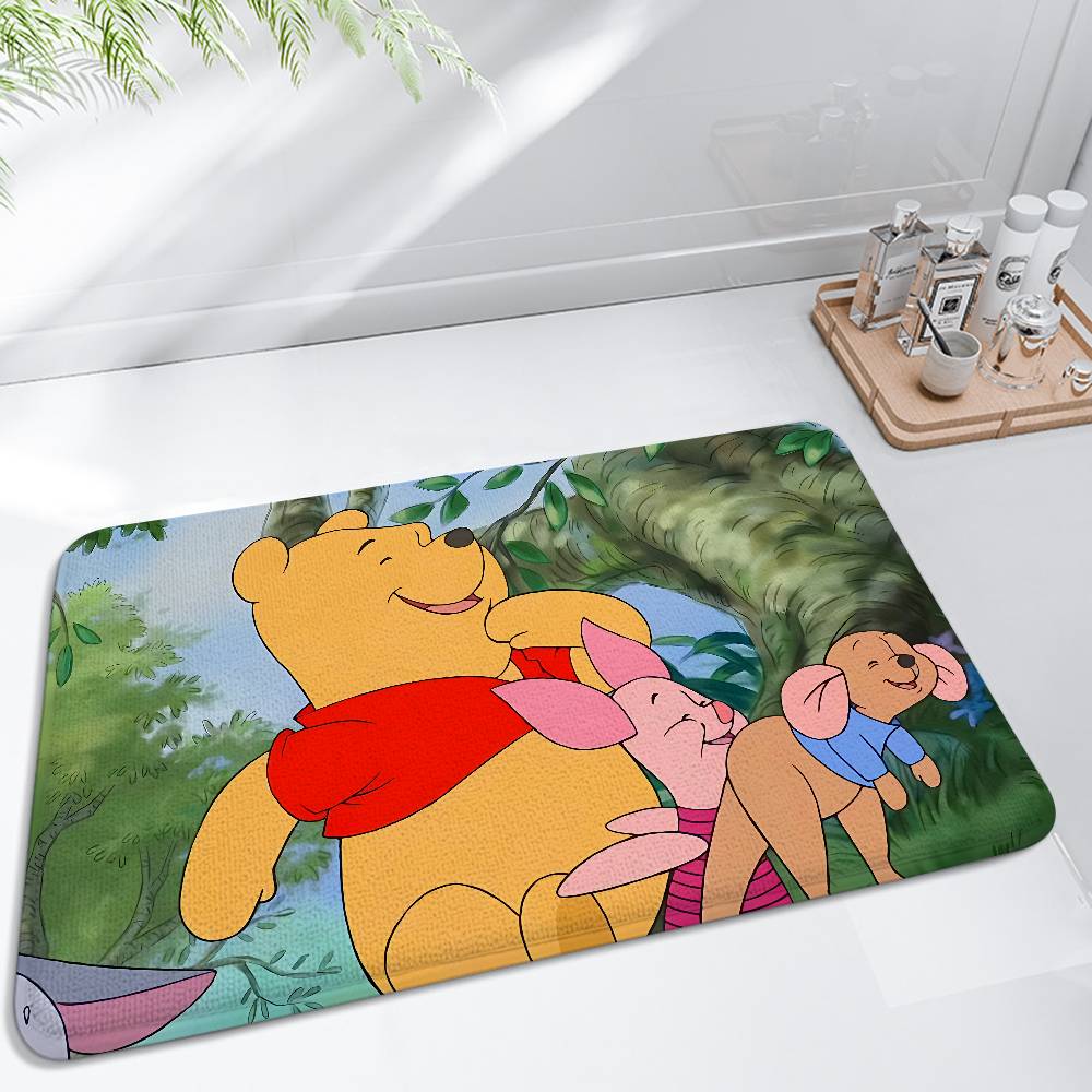 W-Winnie-T-The Pooh Floor Mats Home Laundry Rug Carpet For Living Room Decor Lounge Area Anti-slip Foot Mat Entrance Doormat